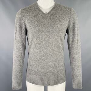 MARC JACOBS Size S Grey Heather Knit Wool Cashmere V-Neck Sweater